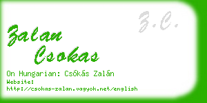 zalan csokas business card